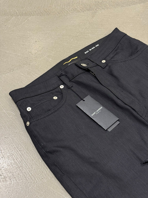 2015 Saint Laurent by Hedi Slimane distressed skinny jeans