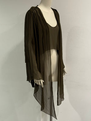 A/W2014 Tom Ford drape asymmetric cape and top set