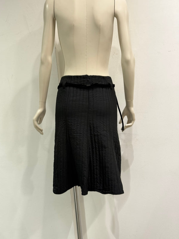 1990s Emporio Armani pleated drawstring midi skirt