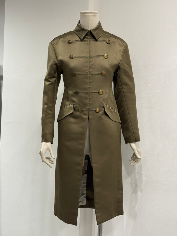 2000s Louis Vuitton by Marc Jacobs Napoleon military silk trench coat