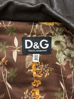 A/W2006 Dolce & Gabbana long leather napoleon jacket