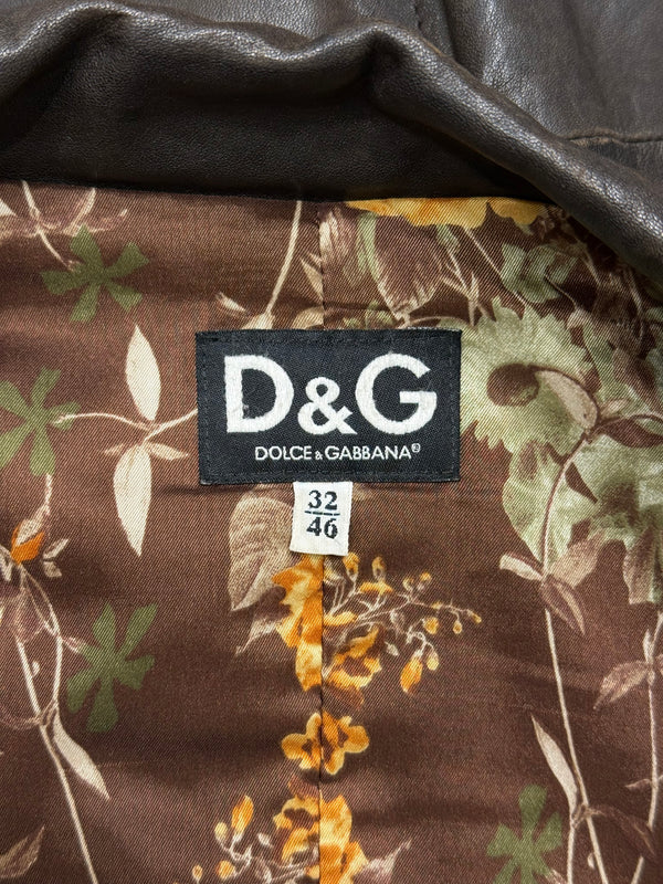 A/W2006 Dolce & Gabbana long leather napoleon jacket