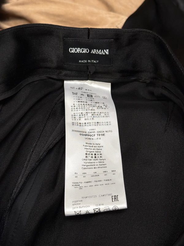 2000s Giorgio Armani full zip silk pants