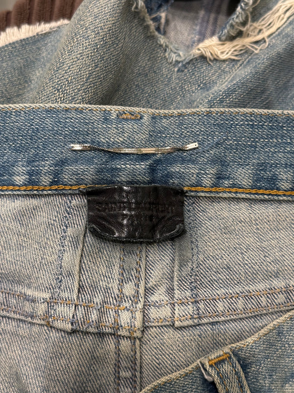 2014 Saint Laurent by Hedi Slimane crush denim slim jeans