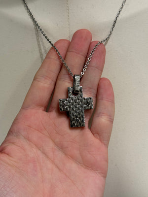 2000s Cavalli cross necklace