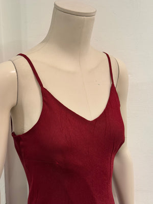 2000s Cavalli wrinkle red dress