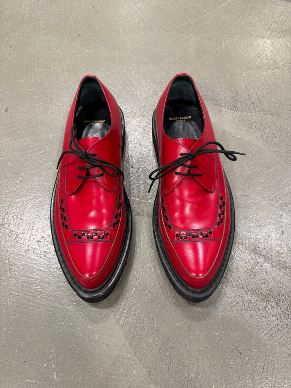 A/W2014 Saint Laurent by Hedi Slimane runway leather creepers derby shoes
