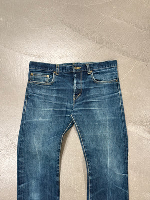 2013 Saint Laurent by Hedi Slimane mid-wash denim pants