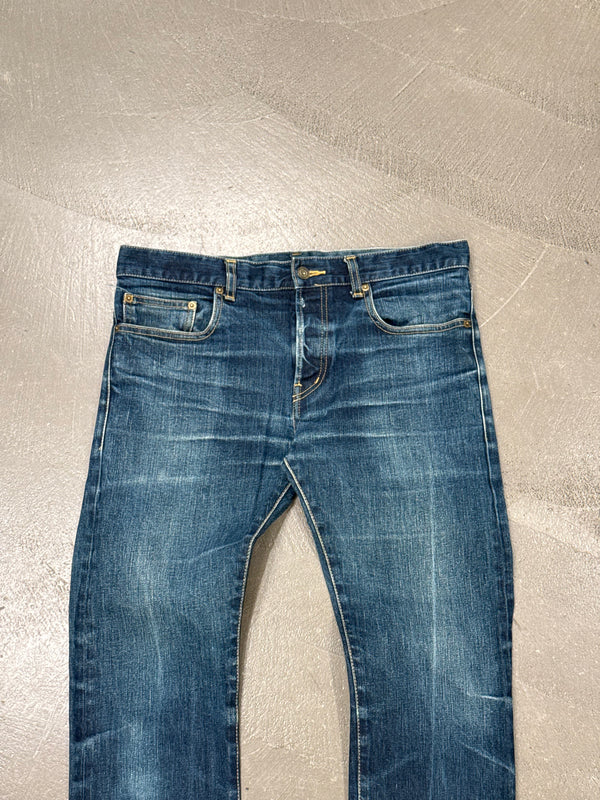 2013 Saint Laurent by Hedi Slimane mid-wash denim pants