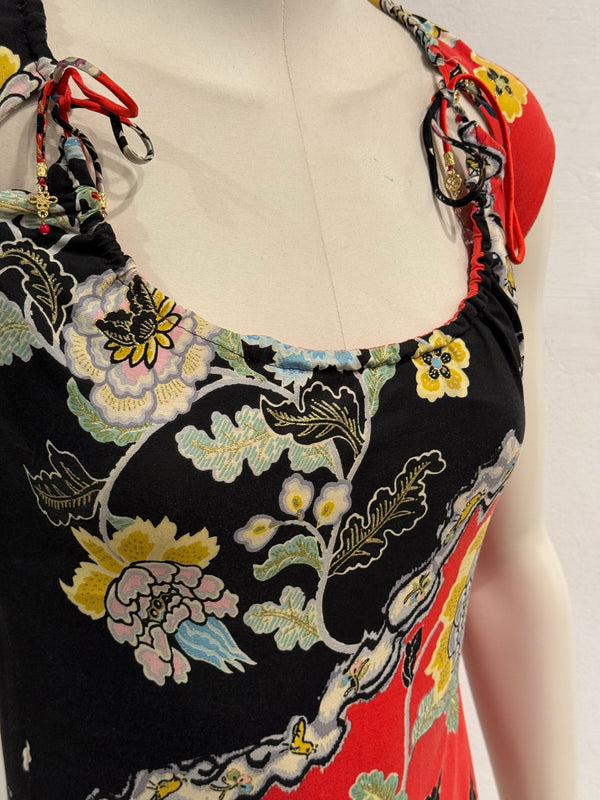 S/S 2003 Roberto Cavalli "Chinoiserie" floral top