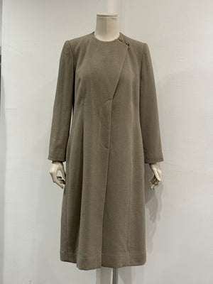 2000s Giorgio Armani greige minimalist coat