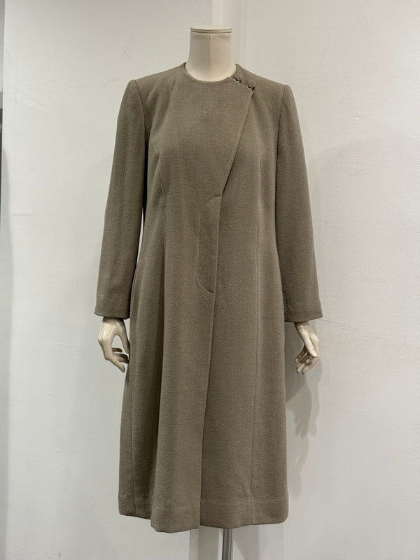 2000s Giorgio Armani greige minimalist coat