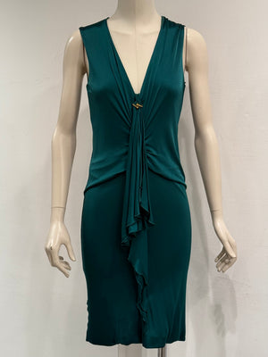 2008 Gucci draped green dress