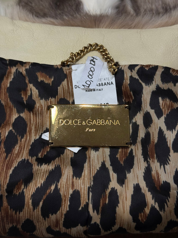 A/W2001 Dolce & Gabbana fur & leather biker jacket