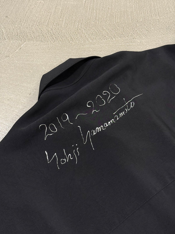 2019-2020 Yohji Yamamoto satin maxi- shirt