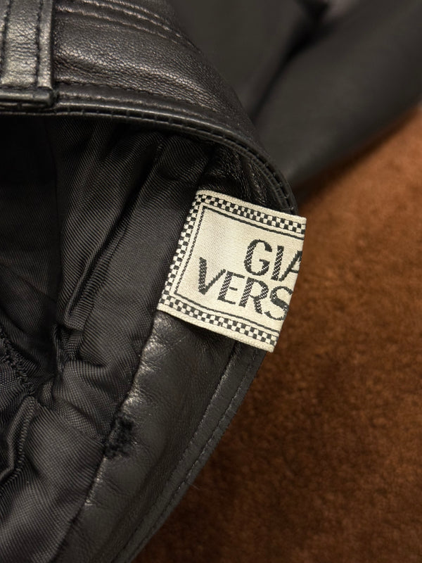 1990s Gianni Versace zipper leather pants