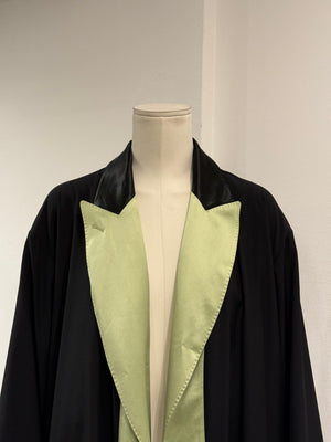 S/S1996 Jean Paul Gaultier "Cyberbaba" X-ray muscle trompe l'oeil reversible long coat