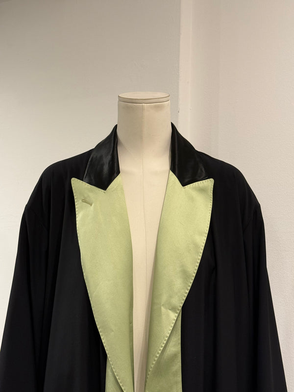 S/S1996 Jean Paul Gaultier "Cyberbaba" X-ray muscle trompe l'oeil reversible long coat