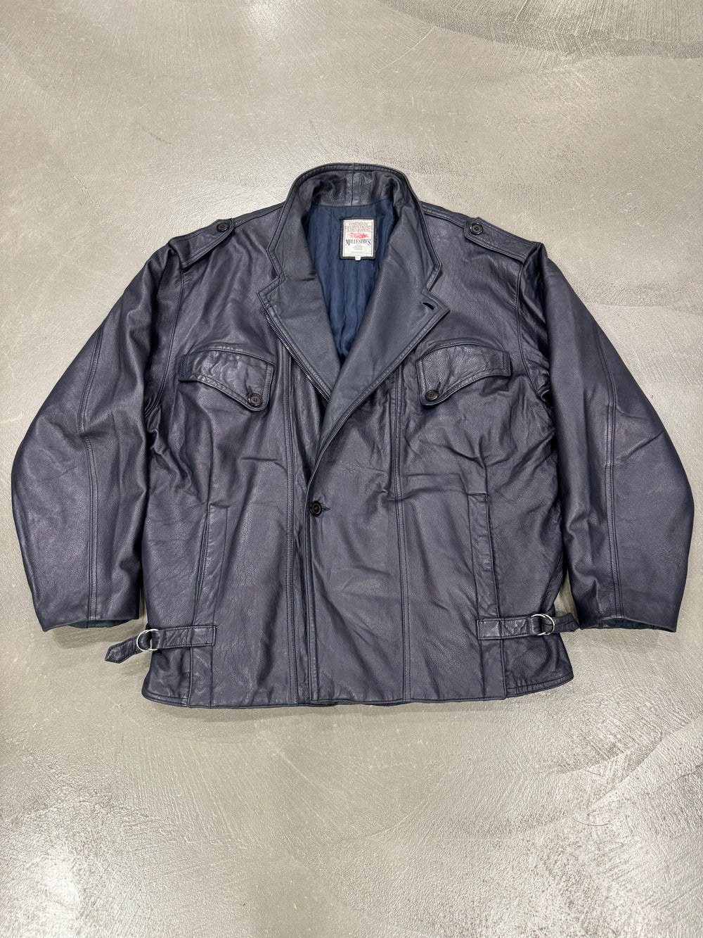 1980s Marithe Francois Girbaud “Compagnie des montagnes & des forets” leather jacket