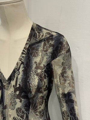 2003 Roberto Cavalli abstract print midi dress