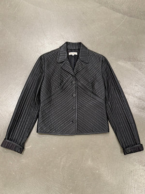 1990s Loewe paneled cropped leather jacket