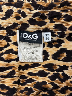 2000s Dolce & Gabbana leopard print shirt