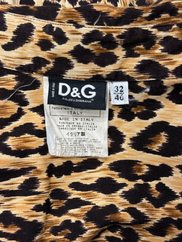 2000s Dolce & Gabbana leopard print shirt