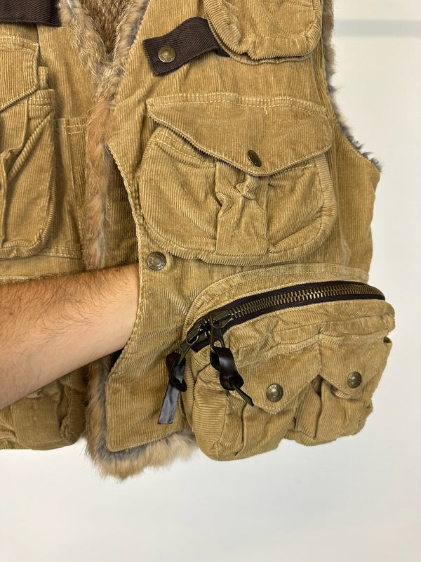 AW2002 Dolce & Gabbana cargo fur vest