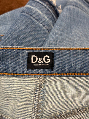 S/S 2005 Dolce & Gabbana mini denim skirt