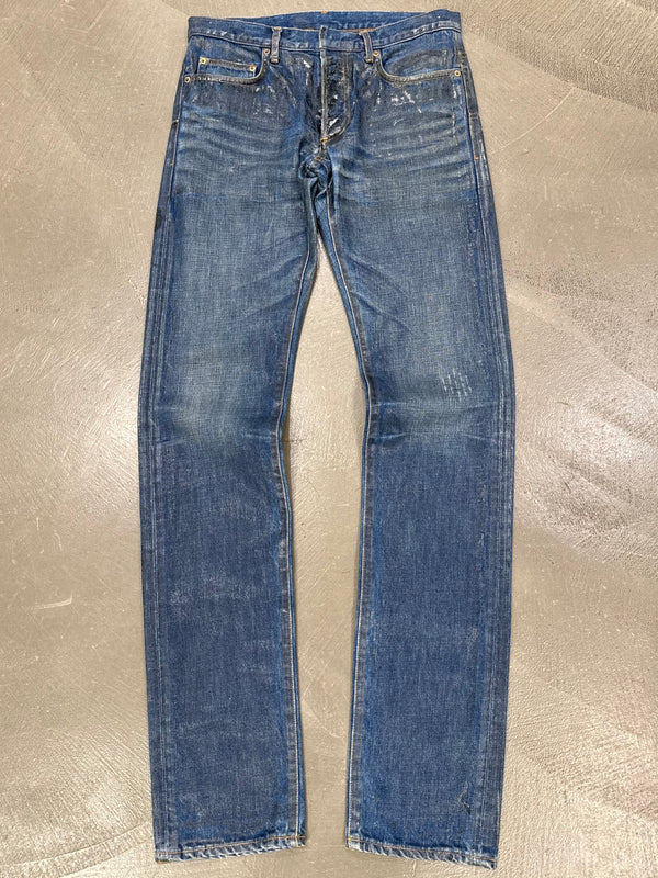 F/W 2003 Dior by Hedi Slimane green waxed denim