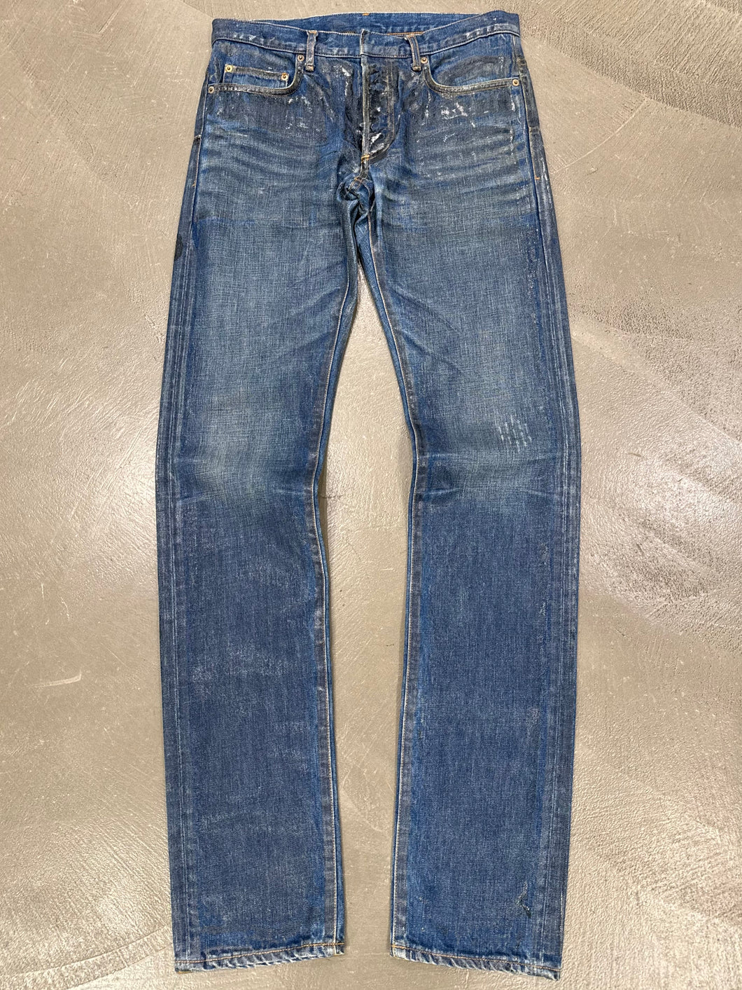F/W 2003 Dior by Hedi Slimane green waxed denim
