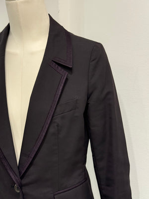 2010s Yves Saint Laurent contrast stitch blazer