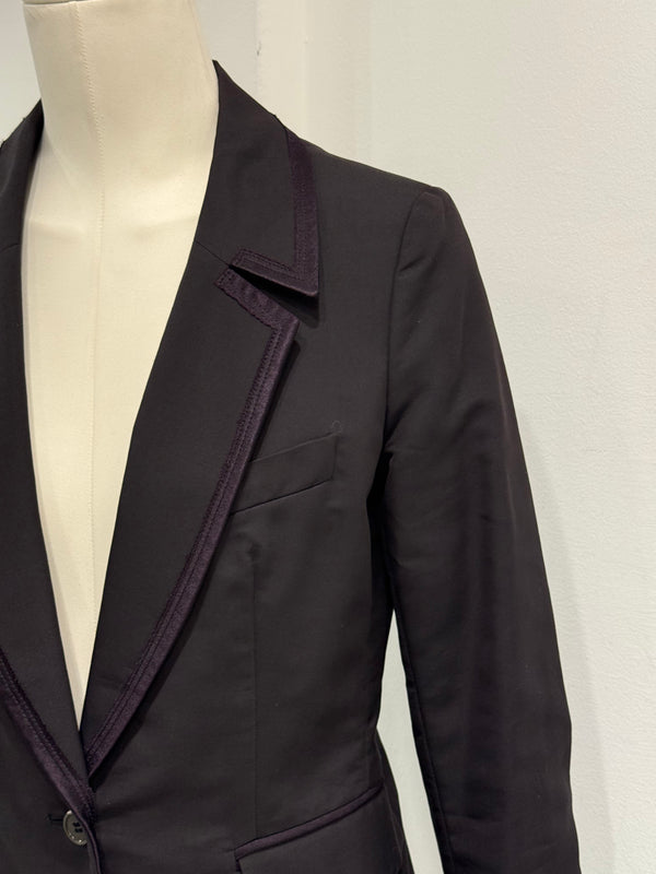 2010s Yves Saint Laurent contrast stitch blazer