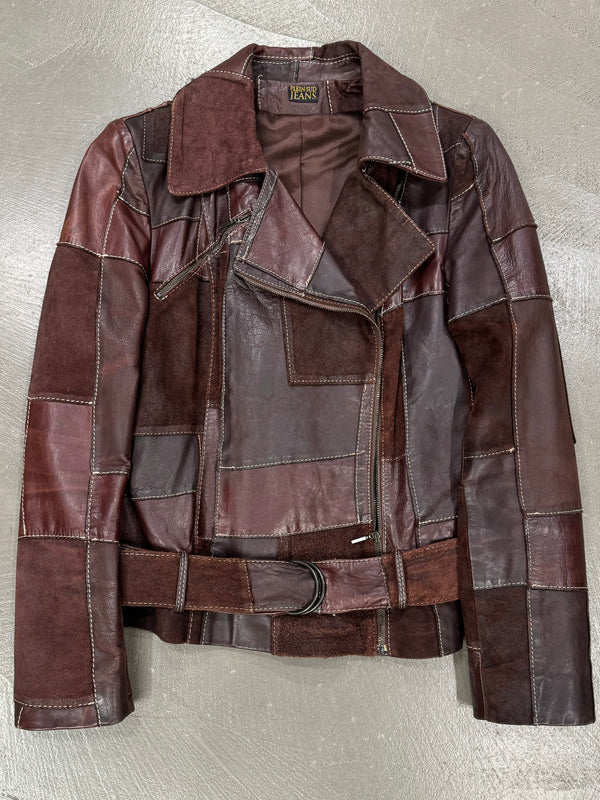 1990s Plein Sud patchwork leather jacket