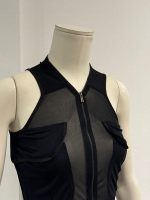 S/S2002 Yves Saint Laurent by Tom Ford mesh zip top