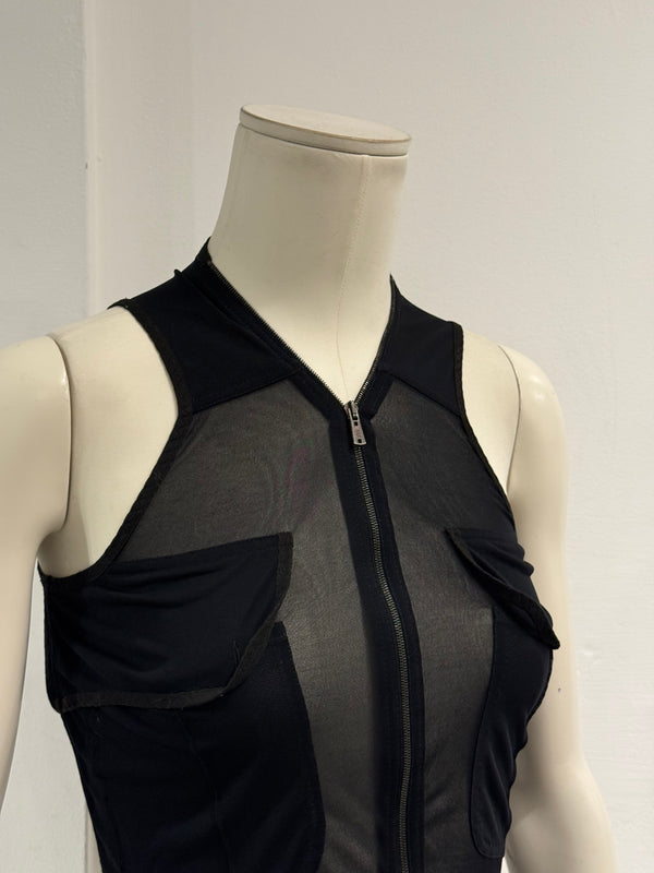 S/S2002 Yves Saint Laurent by Tom Ford mesh zip top