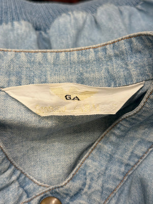 1980s Giorgio Armani bondage parachute denim jacket