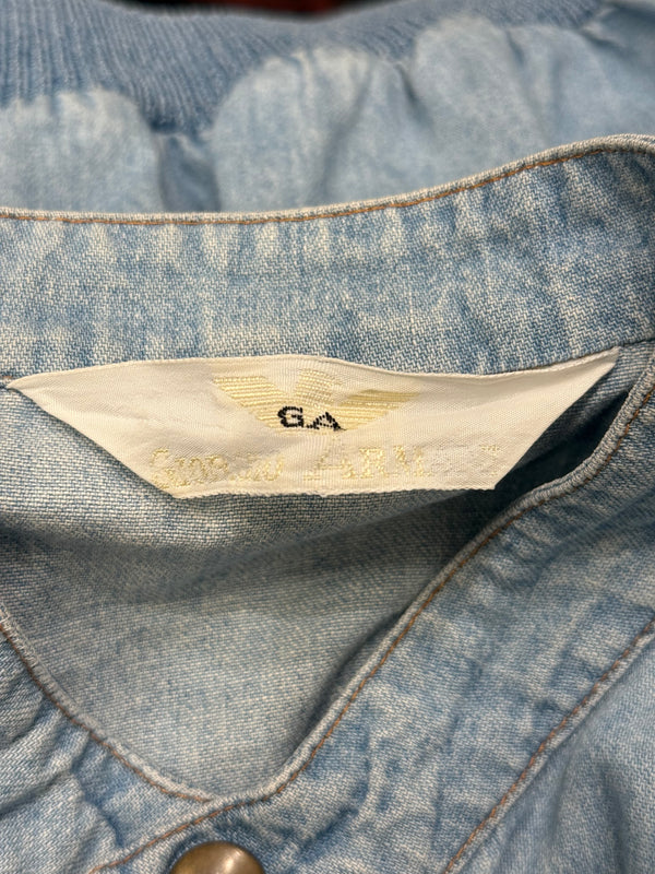 1980s Giorgio Armani bondage parachute denim jacket