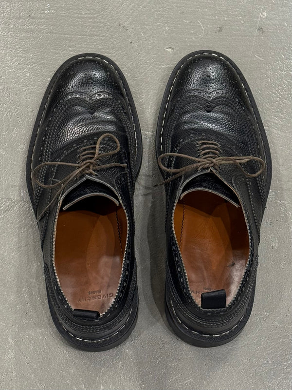 2010s Givenchy by Riccardo Tisci metal seam derby shoes