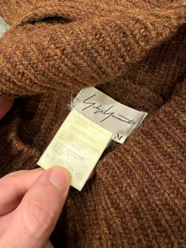 A/W1996 Yohji Yamamoto runway scarf thick wool asymmetrical knit
