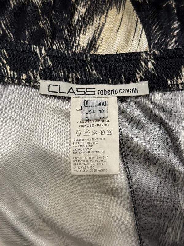 2000s Roberto Cavalli animal print draped skirt