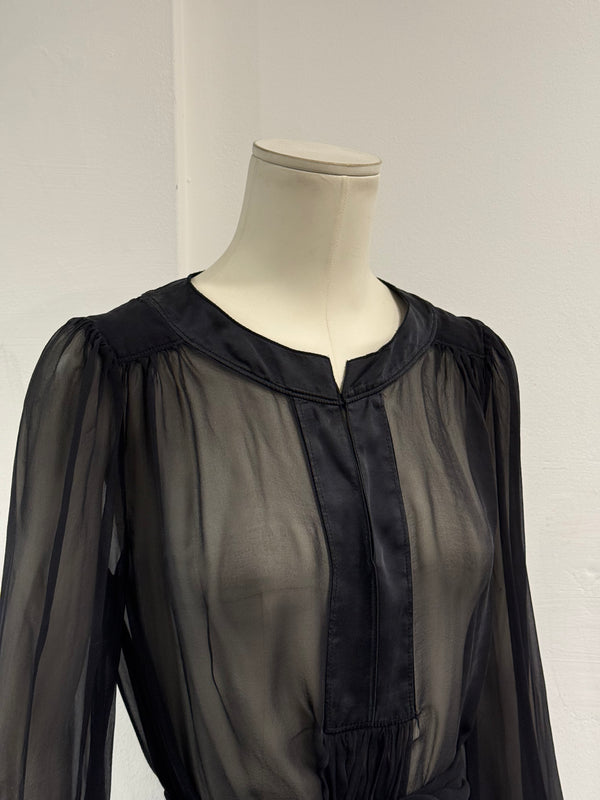 2000s Dolce & Gabbana silk chiffon blouse