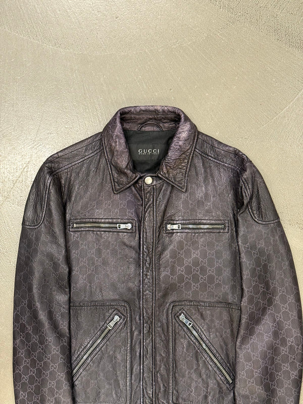 2010s Gucci "Guccissima" monogram leather jacket