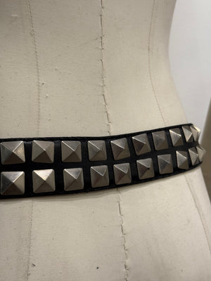 2000s Thierry Mugler studded leather belt
