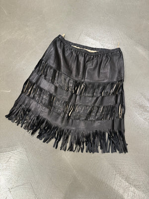 1999 Gucci by Tom Ford runway leather skirt