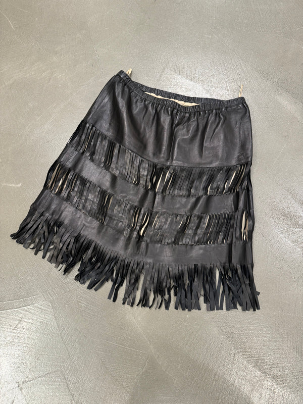 1999 Gucci by Tom Ford runway leather skirt
