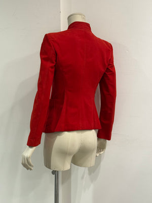 A/W2003 Yves Saint Laurent runway ruffled suede jacket