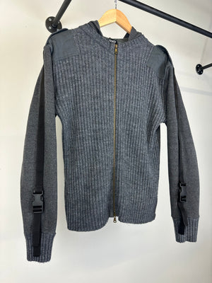 AW2003 Dolce & Gabbana bondage wool knit hoodie