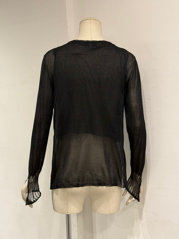 2000s Yves Saint Laurent by Tom Ford silk sheer blouse