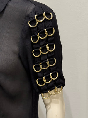 2000s Dsquared2 bondage D-ring shirt